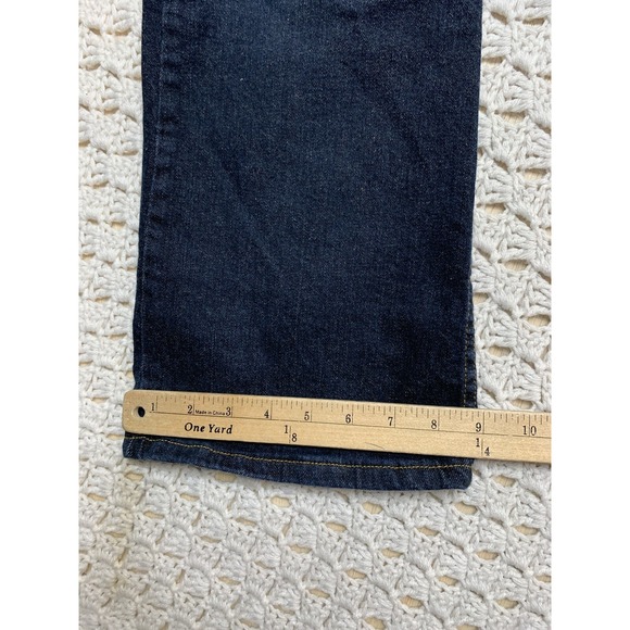 Wrangler Jeans Sz‎ 14 Husky Straight Dark Blue Denim Adjustable Waist W30 L27 - Picture 10 of 10